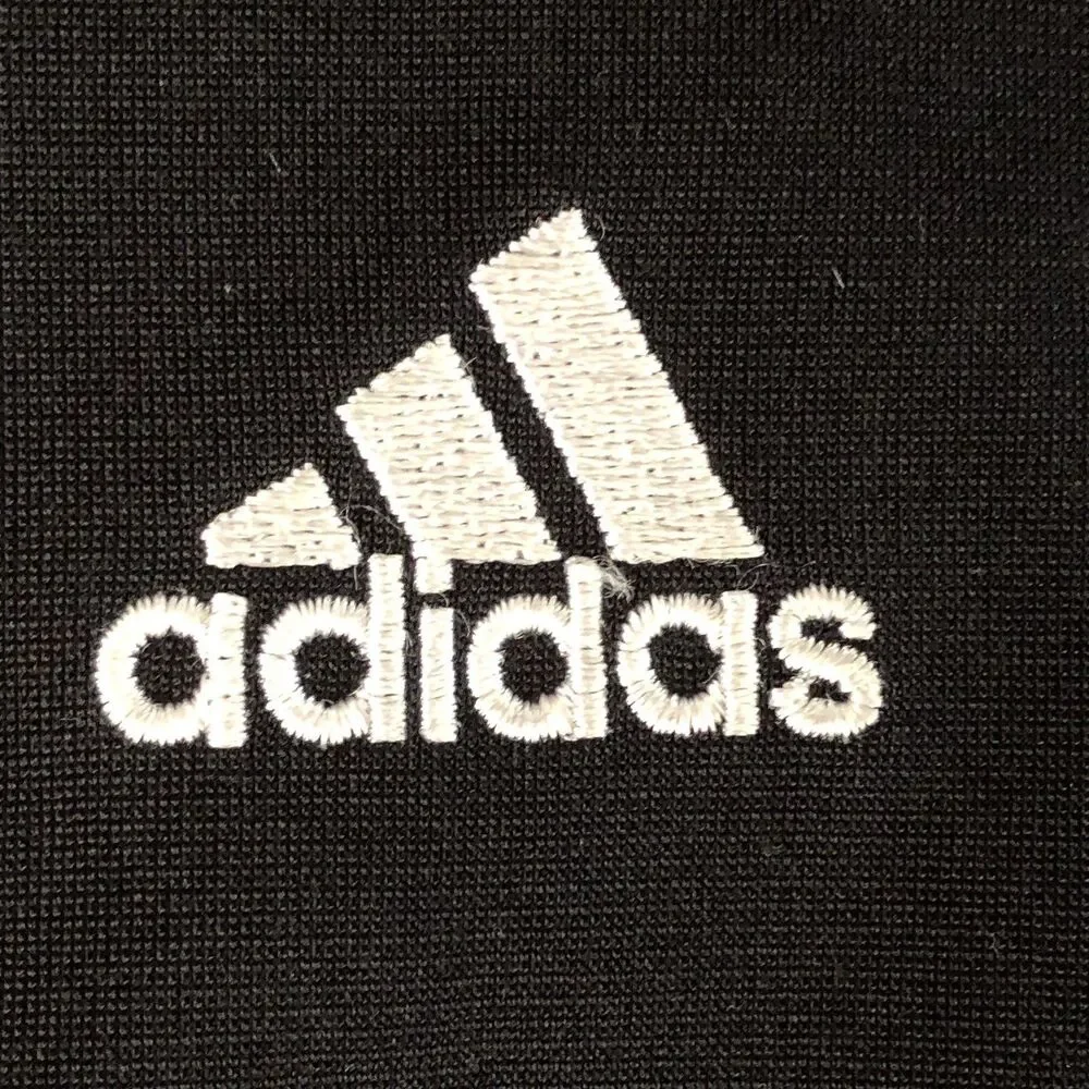 Vintage Adidas track jacket Black 3 Stripes Medium